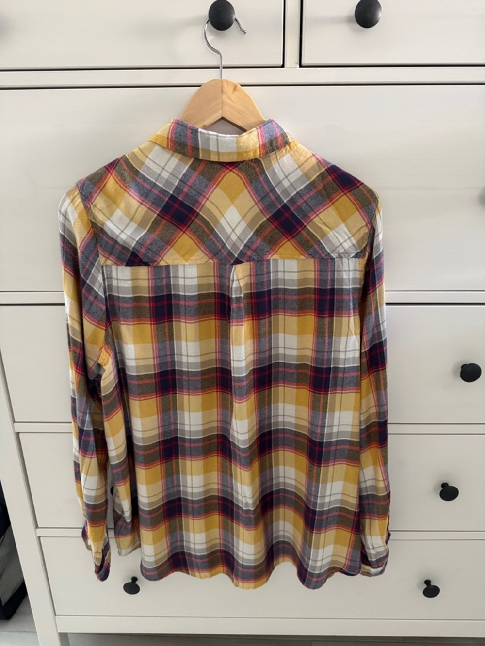 Lucky Brand Yellow and Red Plaid Button-Down Shirt Size L - Picture 3 of 5